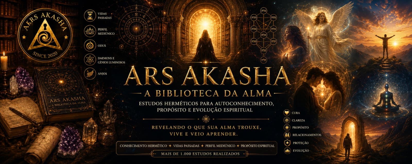 Ars Akasha, a Biblioteca da Alma: estudos herméticos para autoconhecimento, propósito e evolução espiritual
